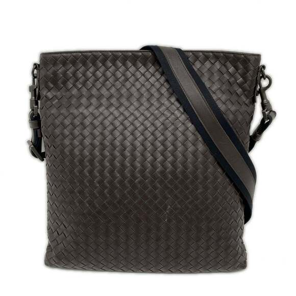 Bottega Veneta Handbags - BOTTEGA VENETA Brown Leather Intrecciato Shoulder Bag